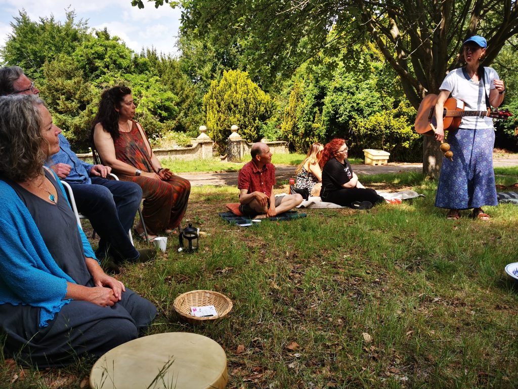 Singing outside landscape